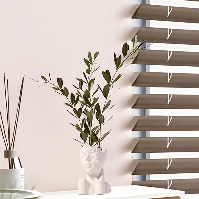 Ceramic Face Vase White Flower Vase for Decor, Female Face Vase Art, Modern Decorative Vase Centerpiece for Table, Shelf, Living Room, Office, Bedroom, Small