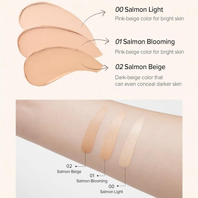 SKINFOOD Salmon Darkcircle Concealer Cream, Korean Under Eye Concealer for Moisturizing Dark Circles, with Salmon PDRN (Sodium DNA) Stocking Stuffers, 10g / 0.35oz