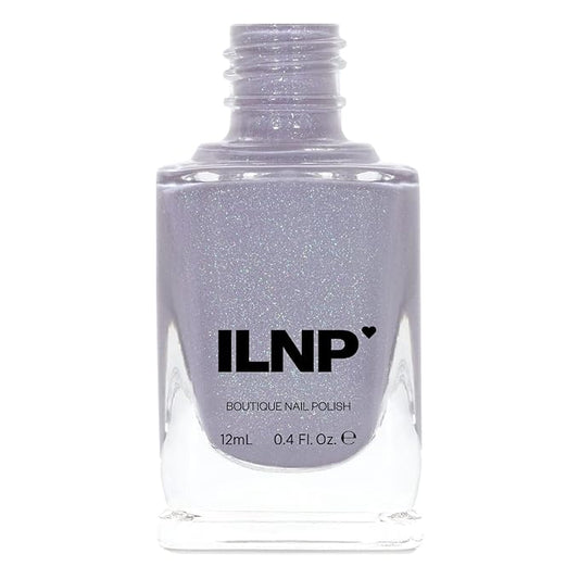 ILNP ASAP - Soft Lavender Blue Neutral Nail Polish, Subtle Holographic, Chip Resistant, 7-Free, Non-Toxic, Vegan, Cruelty Free, 12ml