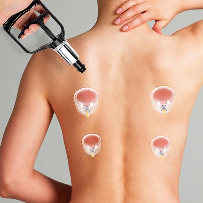 Beavorty Cupping Hand Pump Vacuum Therapy Tool Manual Suction Pump for Body Massage Muscle Relaxation Replacement Accessory 7.48X3.74X1.37 Inch
