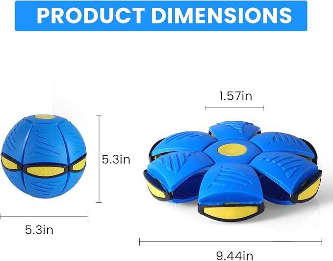 Magic Bouncing Ball 6-Light Transformable Pop up Ball, Interactive Bouncy Toy for Kids Dogs Pets