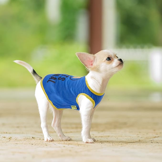 8 Pieces Dog Shirts Pet Printed Clothes with Funny Letters Summer Pet T Shirts Cool Puppy Breathable Dog Outfit Soft Sweatshirt Cats(Classic Pattern,Large)