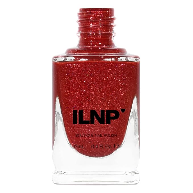 ILNP Stopping Traffic - Fire Engine Red Holographic Nail Polish