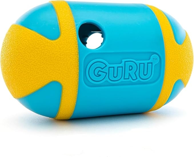 GURU Pet Rock 'N Treat Toy with Capsule-Shaped Design - Medium Interactive Dog Toy with Rocking Motion for Fun Play – Engaging Dog Enrichment Toy with Easy Loading for Slow Feeding & Interactive Play