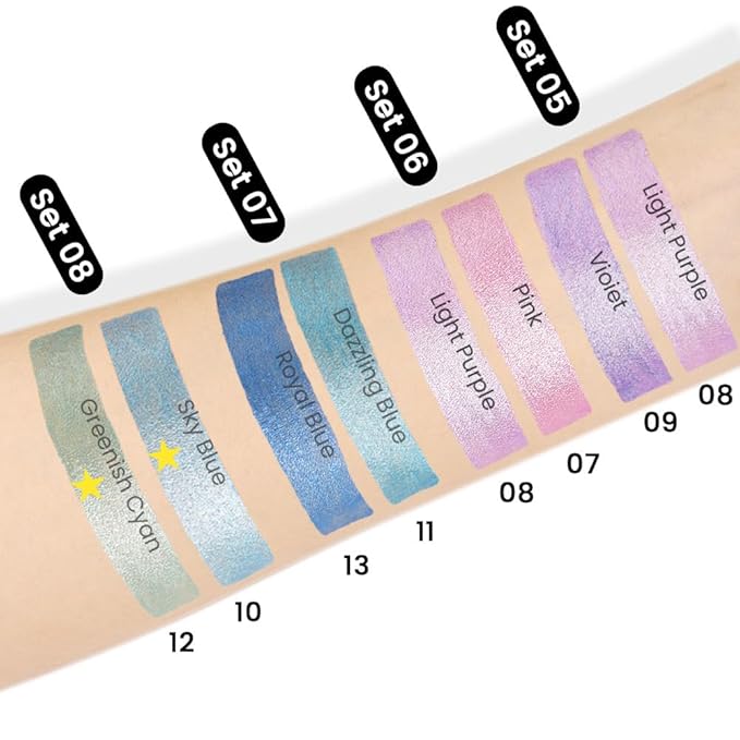 Kaely 2Pcs Cream Eyeshadow Stick Set for Eyes,Sky Blue & Greenish Cyan Shimmer Pen,Eye Brightener Halloween Makeup,sombras para ojos,Smooth Eye Shadow Highlighter Crayon Pencil Waterproof,10+12