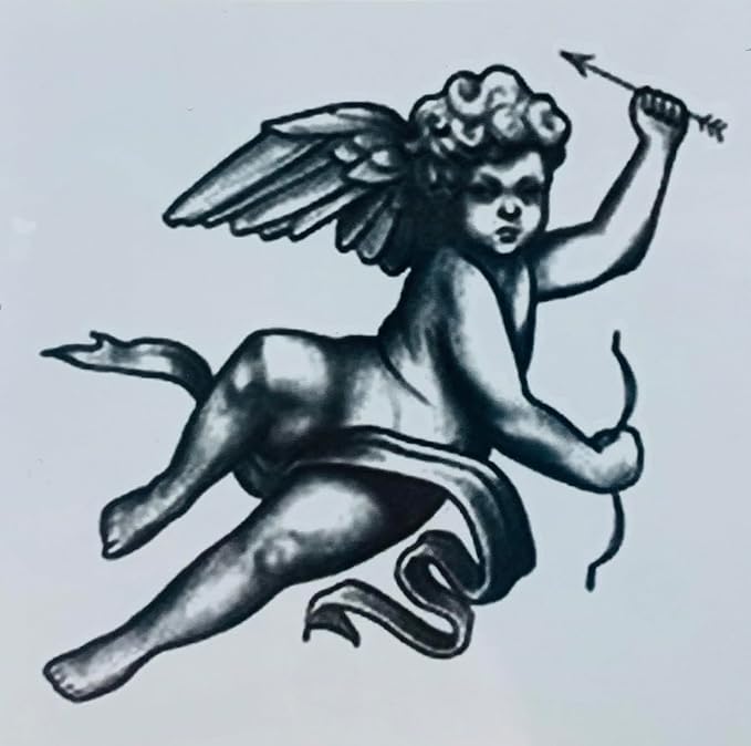 Angle Temporary Tattoos-2 Sheets, Christmas Cherubims Body Art Decals, Waterproof Decorative Transfer Stickers (angel)