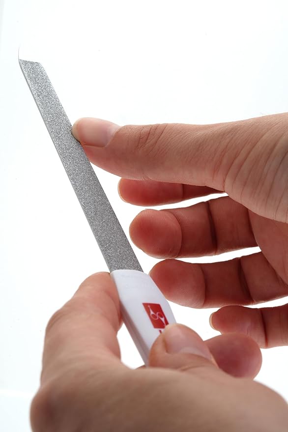 Solingen Sapphire Nail File & Cuticle Trimmer – Dual-Sided Professional Nail File for Fingernails & Toenails – Durable German Steel 2-in-1 Manicure Tool