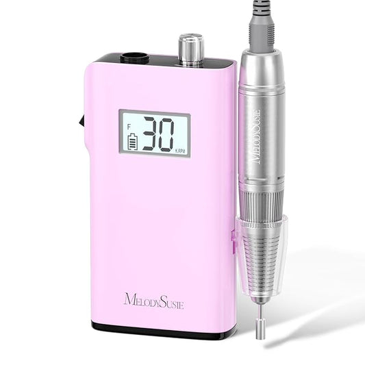 MelodySusie Entry-Level Clip-On Cordless Nail Drill, SC320H 30000RPM Popular Classic E-File with LCD Display for Manicure Shaping & Gel Removal, Perfect for Training, Nail Art Practice & Home Use