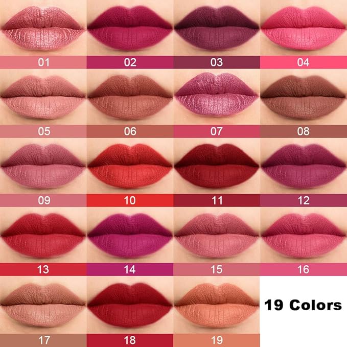 evpct 1Pcs Red Matte Lipstick and Lip Crayon Liner Pencil Pen Set for Women Lip Stain Long Lasting Waterproof labiales mate magicos 24 horas originales pintalabios permanente 24 horas 13