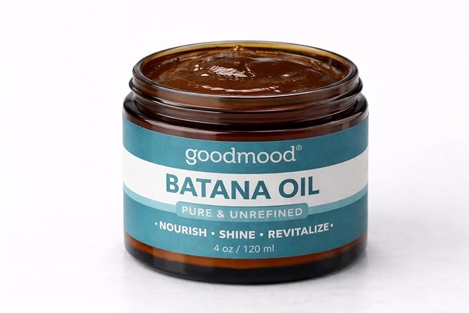 GOODMOOD Batana Oil 100% Pure & Unrefined - Raw Batana Oil for Hair & Skin - Natural Hair Oil, Deep Moisturizing Conditioner, Natural Conditioner for Dry Hair, Skin & Body Oil - 4 oz