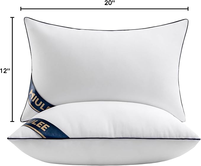 MIULEE 12x20 Pillow Inserts 2 Pack, Premium Down Alternative Throw Pillows | Alternative Lumbar Pillow Inserts, Decorative Pillow Stuffer for Sofa, Couch (12x20 inch, Set of 2)