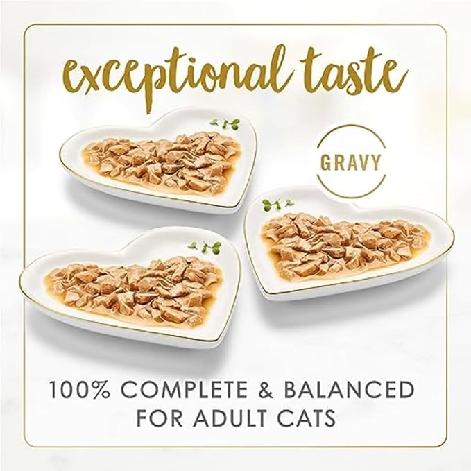 Fancy Feast Purina Gravy Lovers Poultry and Beef Grilled Gourmet Wet Cat Food Variety Pack - 3 oz. Cans,(Pack of 60)