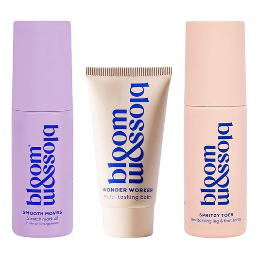 Bloom & Blossom - You've Got This Mama, Maternity Gift Set, 3-Piece Self-Care Kit for Expecting & New Moms with Stretch Mark Oil, Foot Spray Multi-Tasking Balm - Baby Shower, Maternity & New Mom Gift