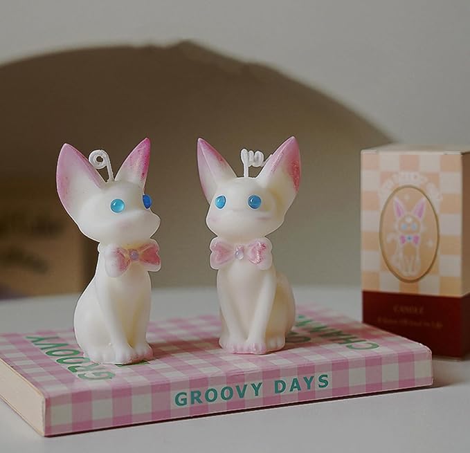Cat Shaped Scented Candle,100G Cute Jiji Cat Animal Aroma Soy Wax Decorative Candle for Table Photo Prop Birthday Gift,Prefect for Meditation Stress Relief Mood Boosting