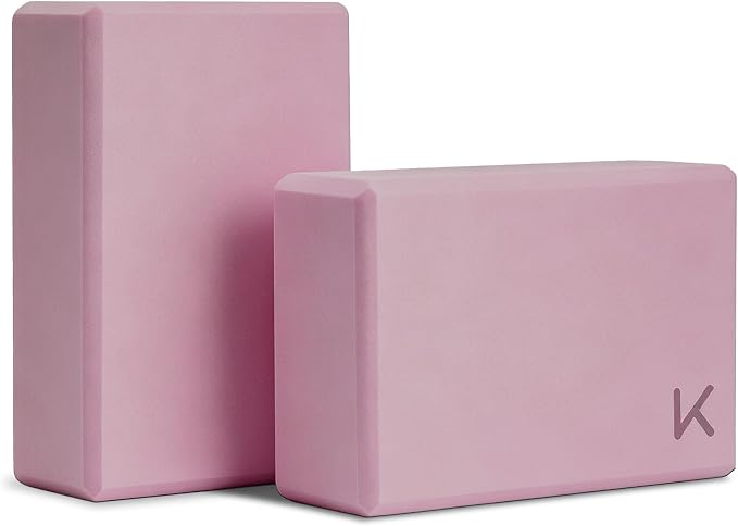 KEEP Yoga Block, High-Density EVA Foam 2 Pack Yoga Block with Non-Slip Textured Surface, Supportive, Lightweight - Ideal for Yoga