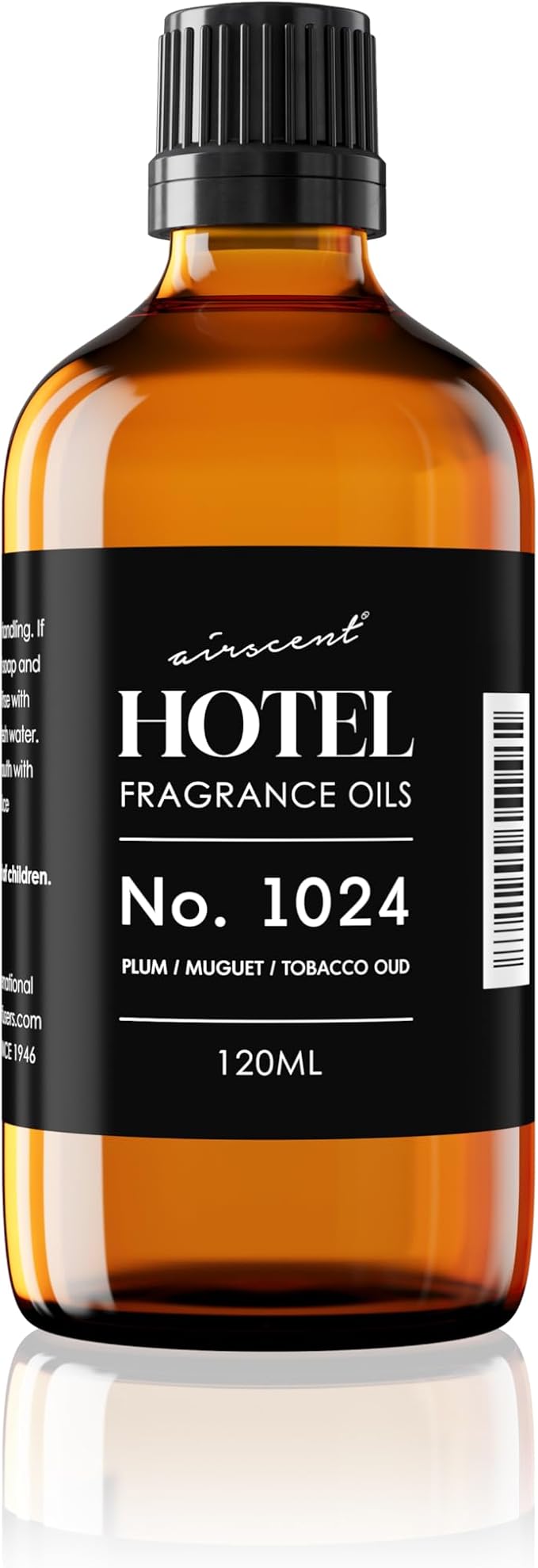 AirScent Hotel Diffuser Oil No. 1024 Inspired by JW M. Hotel - 120 ml | Plum Muguet Tobacco Oud - Hotel Scent Dupe - Fragrance Oil for Ultrasonic and Waterless Diffusers and Crafting - 4 fl oz