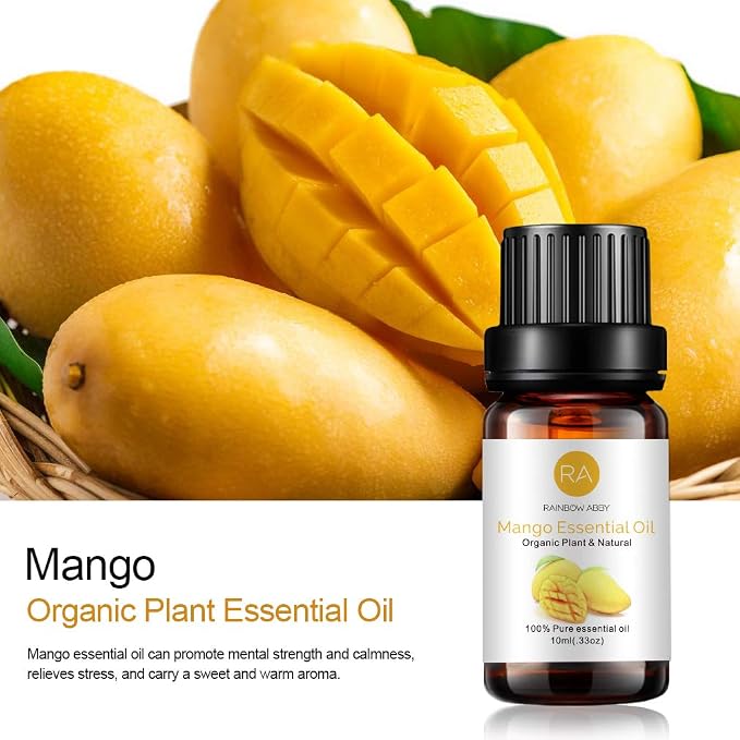 2-Pack Mango Essential Oil, 100% Pure Organic Natural Aromatherapy Mango Oil for Diffuser, Massage, Yoga, Meditation