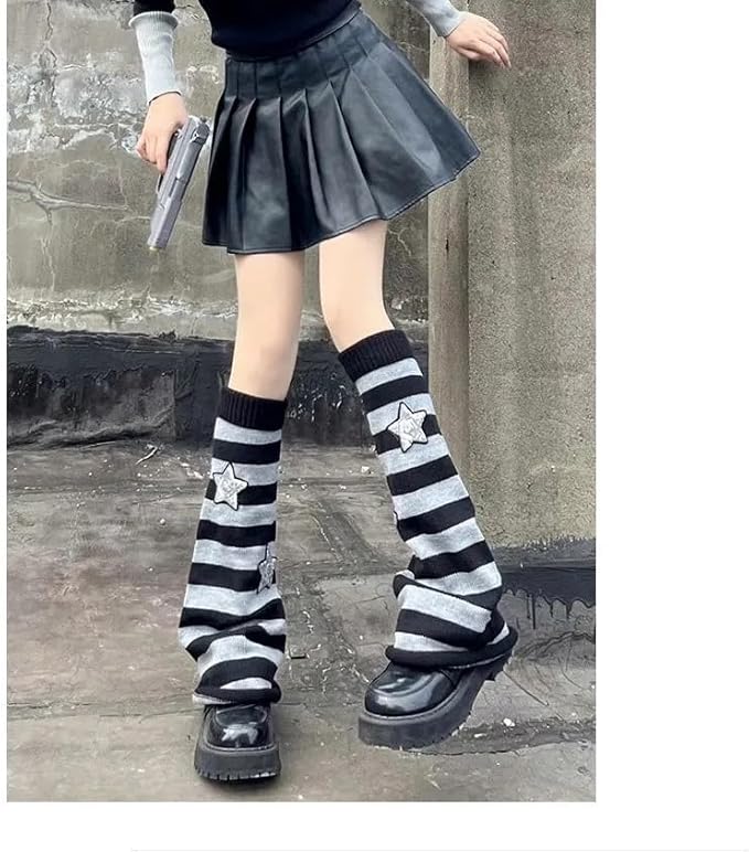 Sexybody Women's Leg Warmers Fashion Knit Warmers Long Socks Cute Y2K Kawaii Japanese Lolita Harajuku Accessories for Girls