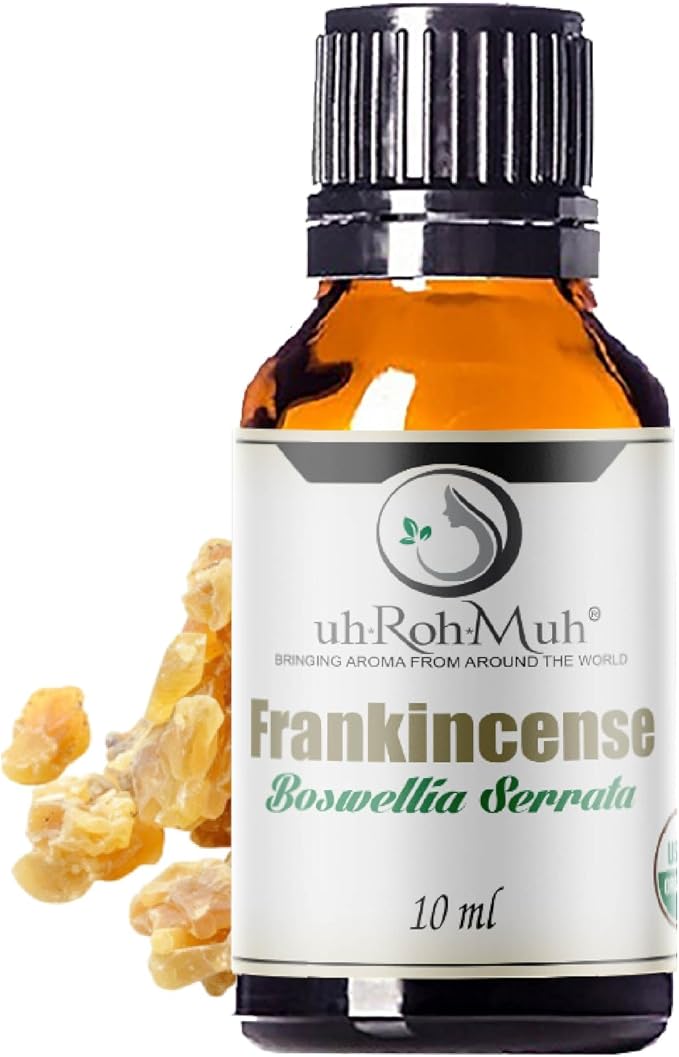 Organic Frankincense Serrata Essential Oil - Steam Distilled Boswellia Serrata Oil, Warm Woody Aroma, Base Note Essential Oil for Aromatherapy, Skincare and DIY Cosmetic Blends - 10 ml