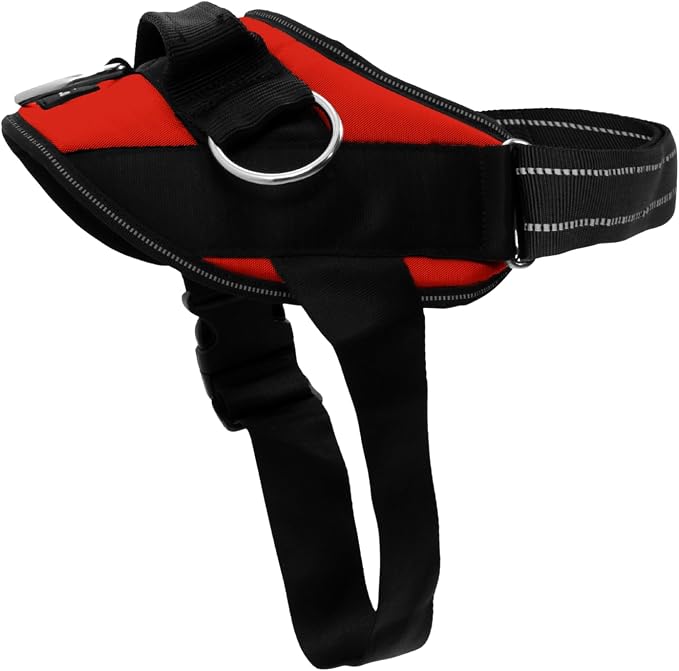 ShawnCo Essential Dog Harness, No-Pull Pet Vest (Mustang Red,S) | 3 Leash Clips, Easy On, No-Choke, Reflective, Adjustable Fit, Padded Comfort, Control Handle, For Small, Medium & Large Dogs