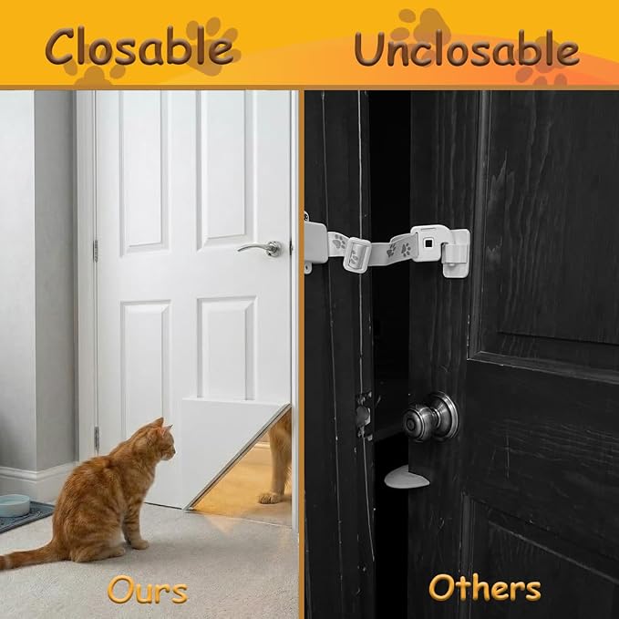 Cat Door Interior Door Hinges Cat Door Corner Hinge Kit Clears the Floor-R | Indoor Cat Door Fits Hollow Doors and Solid Core Cat Doors Easy DIY Install Without Striking the Floor Functional