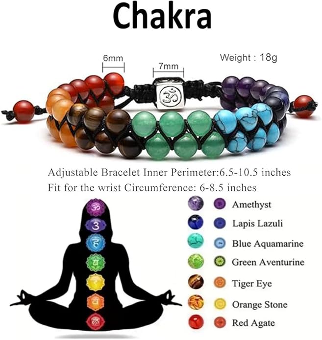 Bracelet, Adjustable Healing Stone Crystal Bracelets Beaded Bracelet Relax Anxiety Gifts For Women