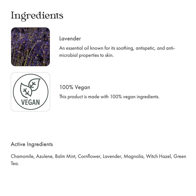 emerginC Soothing Lavender Toner - Gentle + Soothing Toner with Chamomile + Magnolia for Sensitive Skin + Minor Visible Redness (8.1 oz, 240 ml)