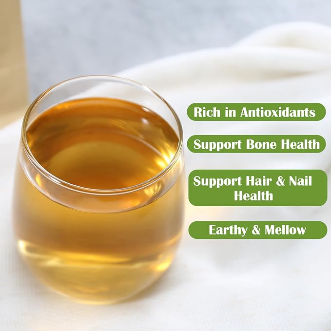 FullChea - Horsetail Tea Loose Leaf - 6oz/171g - Premium Dried Horsetail Herb For Hair & Nail - Non-GMO - Caffeine-free - Natural Cola De Caballo Hierba