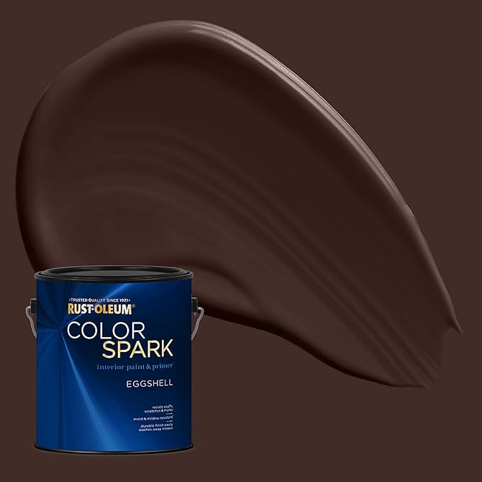 Rust-Oleum Color Spark Interior Paint and Primer in One, Eggshell, Brownie Batter, 1 Gallon