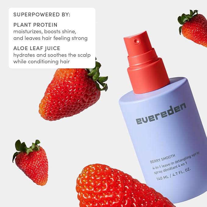 Evereden Kids Detangler Spray: 4-in-1 Leave-In Hair Spray | Detangle, Moisturize, & Protect | Easily Tackle Even the Toughest Knots | Clean & Vegan All types of Hair Product for Kids