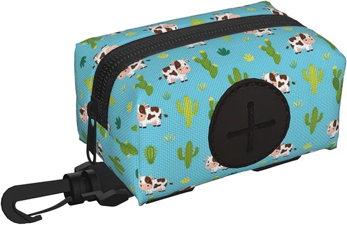 Dog Waste Bag Dispenser Shorthorn Cattle And Cautus Pets Poop Bag Dispenser for Leash Accessory