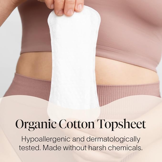 Cora 100% Organic Cotton Topsheet Period Liners (144 Regular Period Liners)