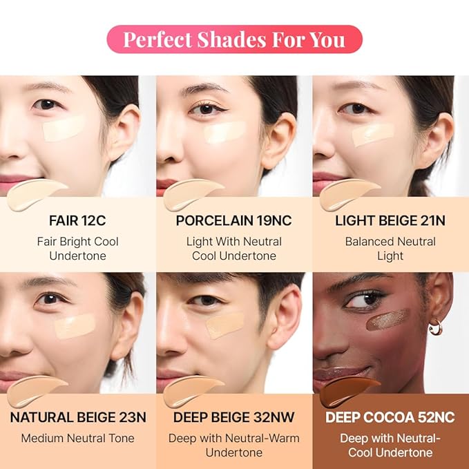 Hanskin Code on Double D Cream Foundation, Full Coverage Korean Liquid Skin Tint Foundation, Semi-Matte Finish, Lightweight Pore-Perfecting Base, 1.18 Fl Oz (12C FAIR)