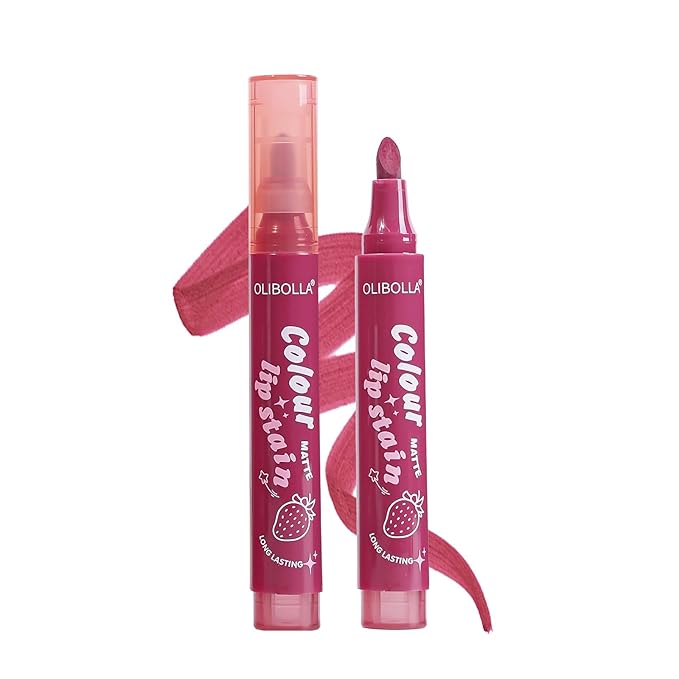 Matte Lip Stain Pen - Transfer Proof & Waterproof Lip Liner, Velvety Smooth, Highly Pigmented Full Coverage, All Day Wear (0.12 fl.oz)