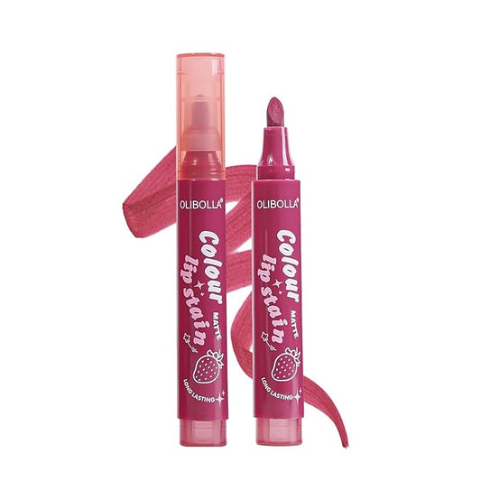 Matte Lip Stain Pen - Transfer Proof & Waterproof Lip Liner, Velvety Smooth, Highly Pigmented Full Coverage, All Day Wear (0.12 fl.oz)