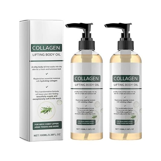 2 Packs Hydrating Collagen Oil For Body & After Shower,Collagen Lifting Body Oil After Shower Moisturizer Collagen Body Oils For Women & Men Lightweight Non-Greasy, 3.38 Fl Oz