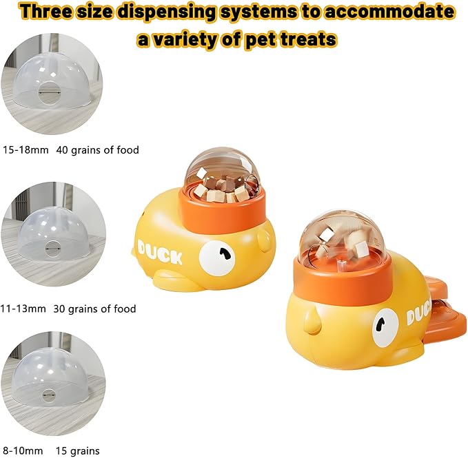 Interactive Duck Puzzle Treat Dispenser Anti-Bloat IQ Training Pet Toys | Slow Feeder Puzzle, Mental Stimulation & Anxiety Relief, Helps Reduce Vomiting and Overeating, Indoor Enrichment