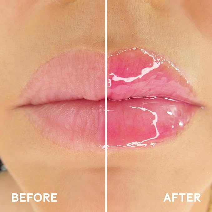 Winky Lux Luscious Barely There Sheer Tinted Lip Oil - Hydrating Lip Gloss Tint, Cool Pink Glossy Lip Balm, Juicy Non Sticky Long Lasting Formula, Infused with Jojoba Oil & Soft Vanilla Scent