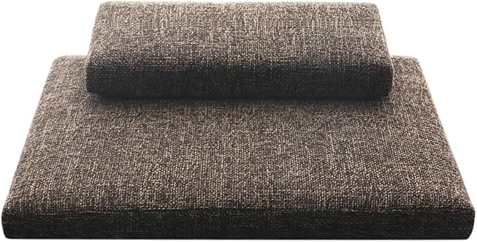 Portable Foldable Meditation Cushion Mat Set with Washable Cotton Linen Cover, Larger Yoga Mat Bolster Floor Pillows Seating for Adults Meditation Accessories coffee1-70CM