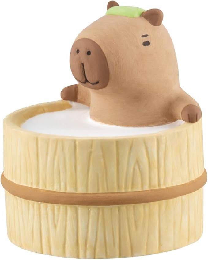 Passive Stone Diffuser, Cute Animal Series Aromatherapy Oil Diffuser for Tabletop Decor (1, Relaxed Capybara)