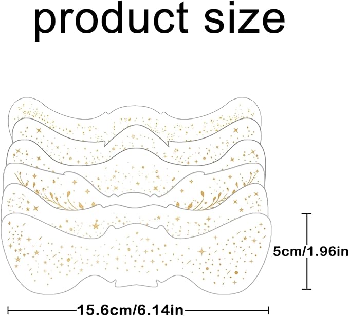 6Pcs Makeup Patches - Gold - Glitter Face Paint Speckles，Sweatproof Waterproof Gold Glitter Face Freckles，Singer Concerts Festival Rave Accessories， Fake Freckles for Women.