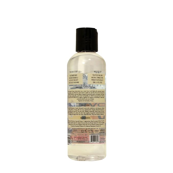 Urban Hydration Brighten & Glow Peach & Papaya Everything Oil | Sulfate, Paraben, Gluten, and Dye Free, Hydrates, Softens & Improves Overall Appearance of Skin| 6.8 Ounces