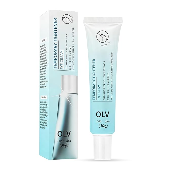 OLV Instant Eye Tightener Cream, Temporary Eye Tightener Eye Cream for Women Reduces Eye Bags, Dark Circles, Wrinkles, Puffiness, Fine Lines For All Skin Types (1.06 oz/30g)