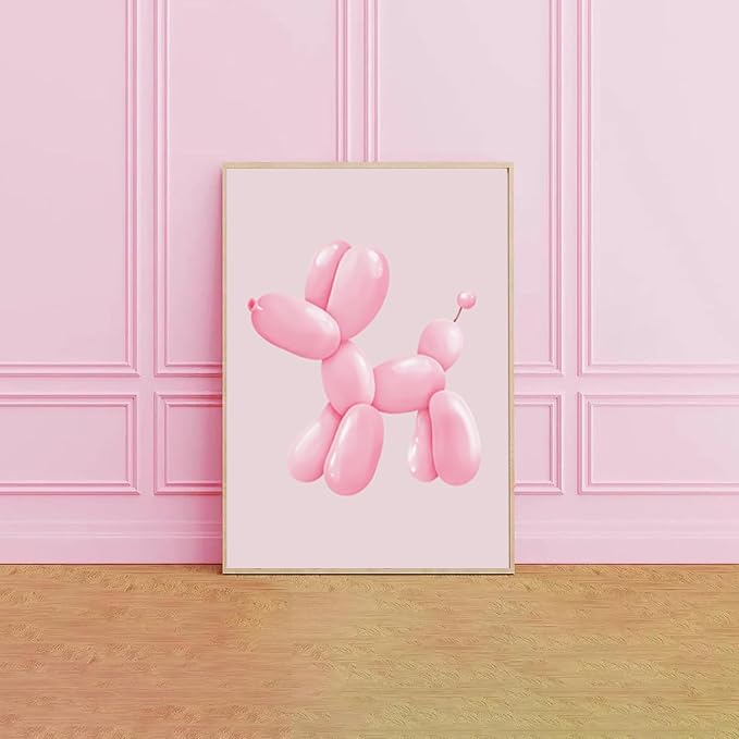 Blue and Pink Preppy Poster Set of 6 Cute Coquette Bow Boots Wall Art Aesthetic Coastal Wall Art, Trendy Girls Dorm Decor Cute Pink Bows Wall Decor for Bedroom Living Room Unframed 8x10 Inch