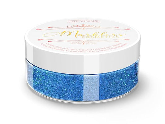 MARBLERS Glitter Mica Powder [Santorini] 0.14oz (4g) | Glitter Mica | Highly Pigmented | Non-Toxic, Vegan, Cruelty-Free | Eyeshadow, Body Butter, Nail Polish, Nail Art | Party, Body, Face Makeup