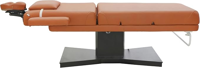 SKINACT Milo 3.0 Motor (with Independent Leg Adjustment) Electric Massage & Facial Bed/Table Camel top and Dark Brown Base