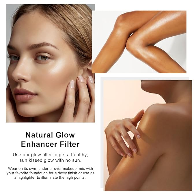 Skin Glow Tint Foundation,Natural Radiant Longwear Filter Effect Silk Perfect Glow Flawless Foundation. (03 Medium)