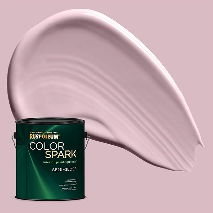 Rust-Oleum Color Spark Interior Paint and Primer in One, Semi-Gloss, Cheeky, 1 Gallon