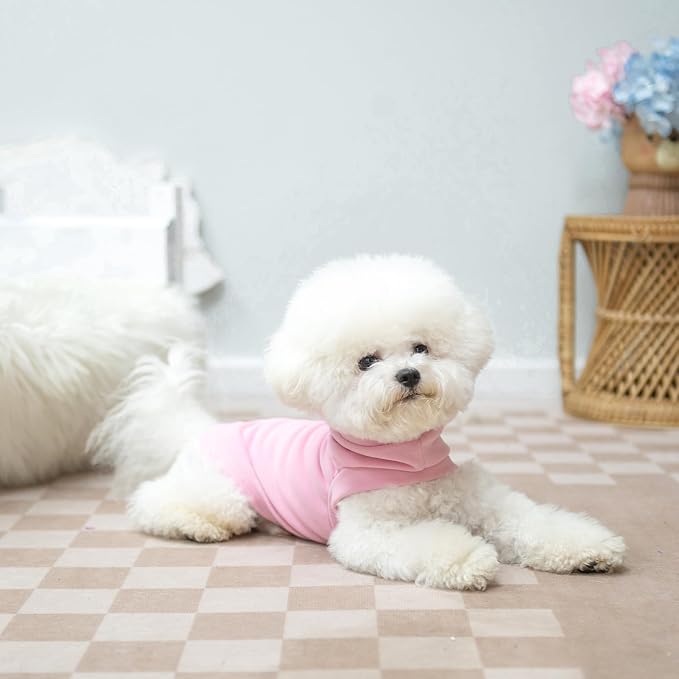 Cat Sweater Warm Fleece Pet Clothes for Cats Only | Soft Cat Vest Puppy Hoodie Coat, Fall Cold Winter Sweatshirt Pullover Clothing also for Small Dogs, Pink L