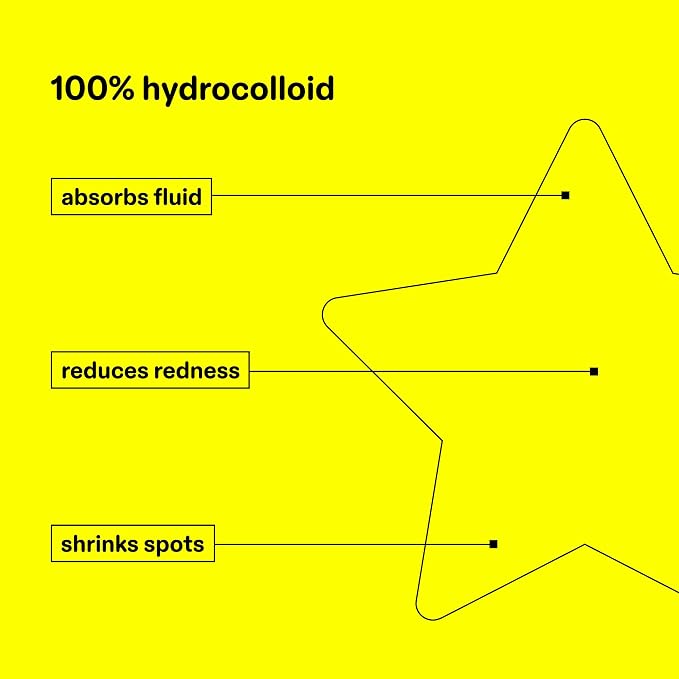 Starface Hydro-Star Pimple Patches + Big Yellow Compact, Clinically Proven Spot Shrinking in 6 Hours, Absorb Fluid and Reduce Redness, Hydrocolloid, Vegan and Cruelty-Free Skincare (32 Count)
